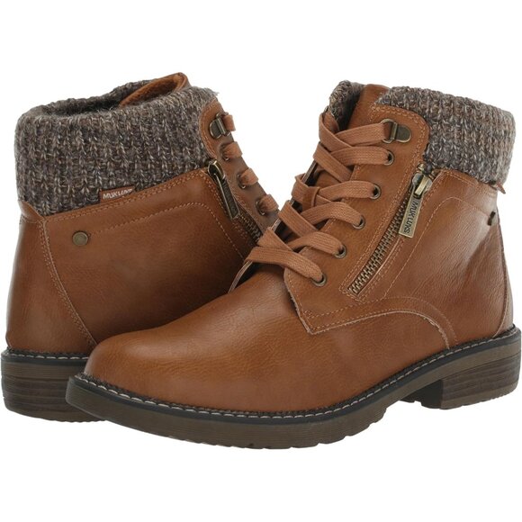 Women's Leather Hiking Boots Chestnut 9.5 Wide Ankle Length Comfort Durable - Picture 7 of 7